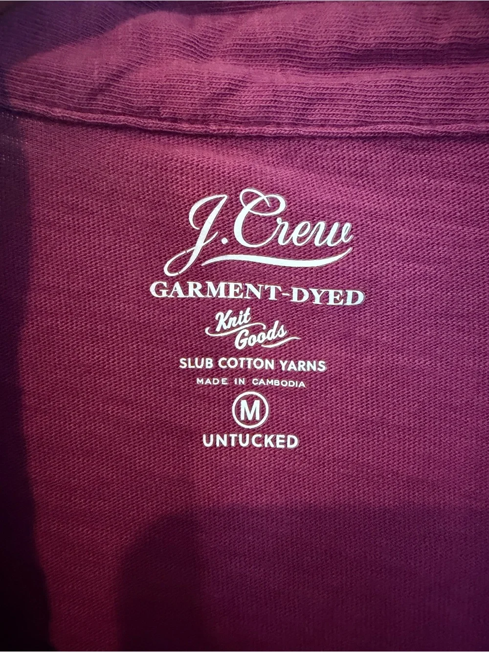 J. Crew Men’s Wine Short-Sleeve Pocket Polo